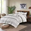 Mia White Striped 3-pc. King Comforter Set