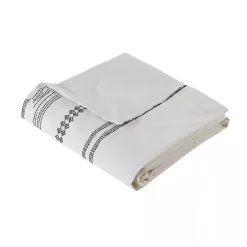 Mia White Striped 3-pc. King Duvet Cover Set