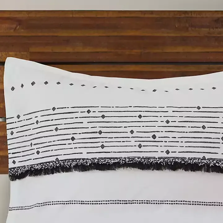 Mia White Striped 3-pc. King Comforter Set