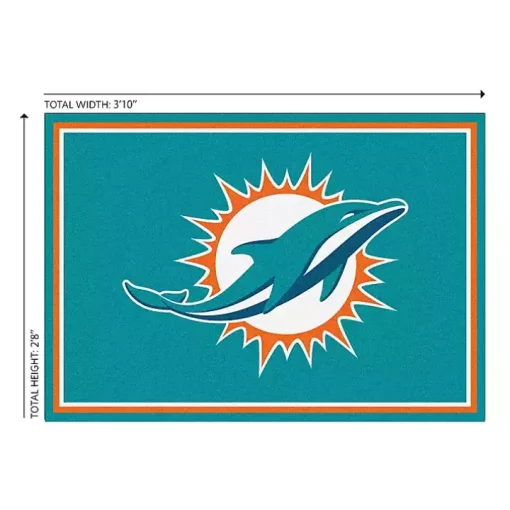 Miami Dolphins Area Rug, 3x4
