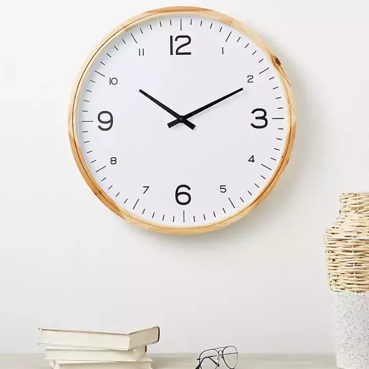 Minimalist Wood Frame Wall Clock