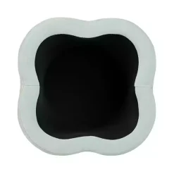 Mint Green Chenille Flower Storage Ottoman