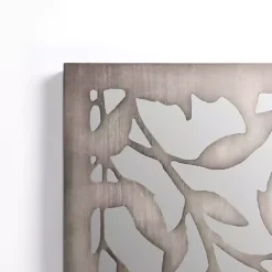 Mira Carved Wood and Mirror Wall Plaque