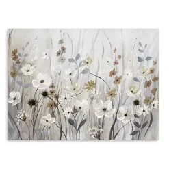 Misty Meadow Field Large Canvas Art Print