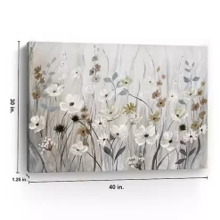 Misty Meadow Field Large Canvas Art Print