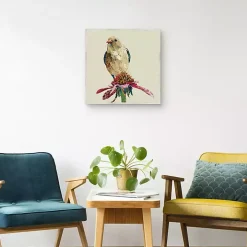 Mixed Media Bird II Framed Canvas Art Print