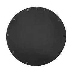 Modern Black Metal Round Wall Mirror