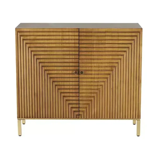 Modern Wood Geometric Cabinet
