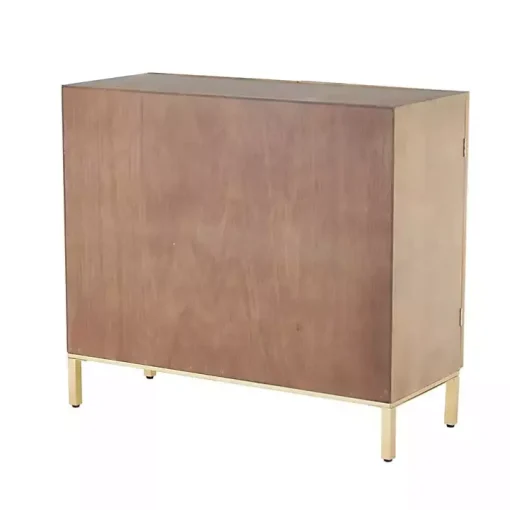 Modern Wood Geometric Cabinet