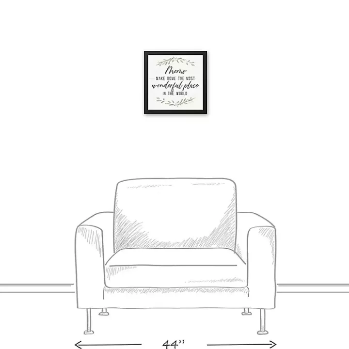 Mom Make Home Wonderful Framed Canvas Print