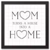 Mom Turns a House into a Home Framed Canvas Print