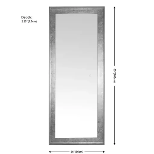Montauk Silver LED Full Length Mirror