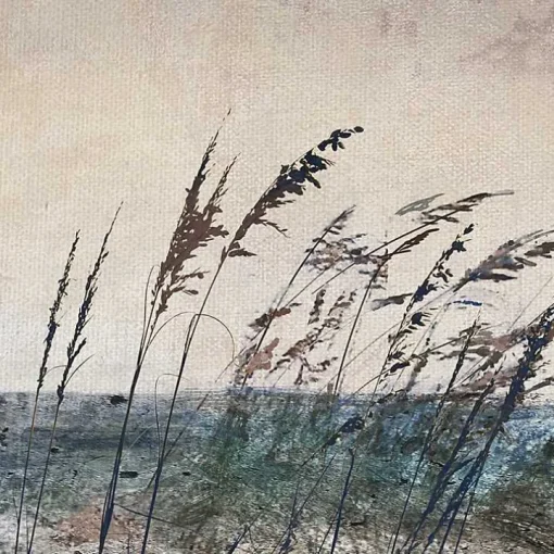 Morning Sea Grass Light Canvas Art Print