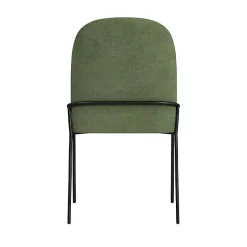 Moss Green Velvet Metal Dining Chair