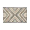 Multicolor Criss Cross Chevron Wood Wall Plaque