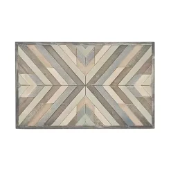 Multicolor Criss Cross Chevron Wood Wall Plaque