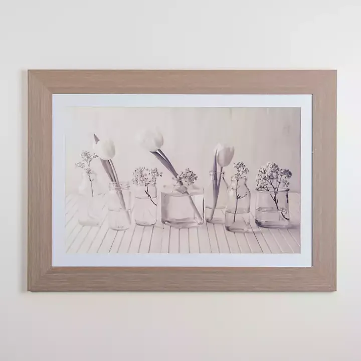 Muted Springtime Blooms Framed Art Print