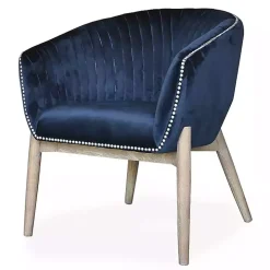Nadia Navy Velvet Club Chair