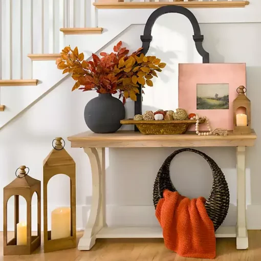 Natural & Cream Wood Bristol Console Table