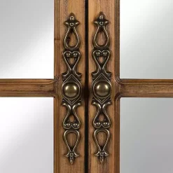 Natural Arched Pane Doors Wall Mirror