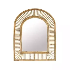 Natural Cane Arched Wall Mirror