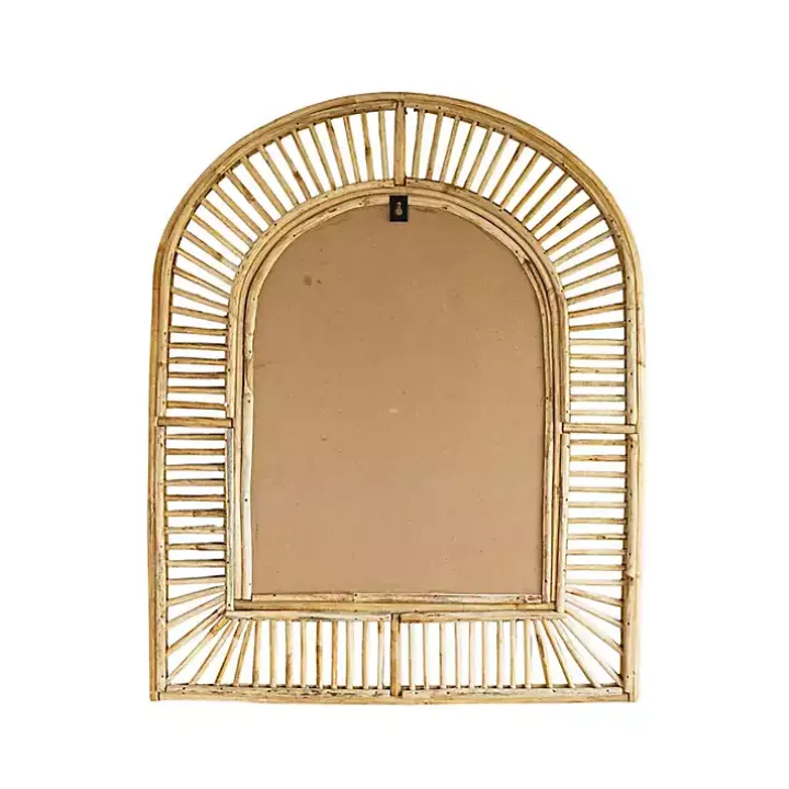Natural Cane Arched Wall Mirror