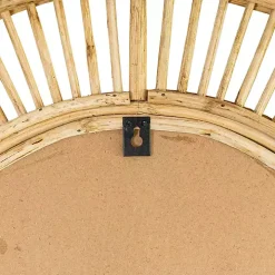 Natural Cane Arched Wall Mirror