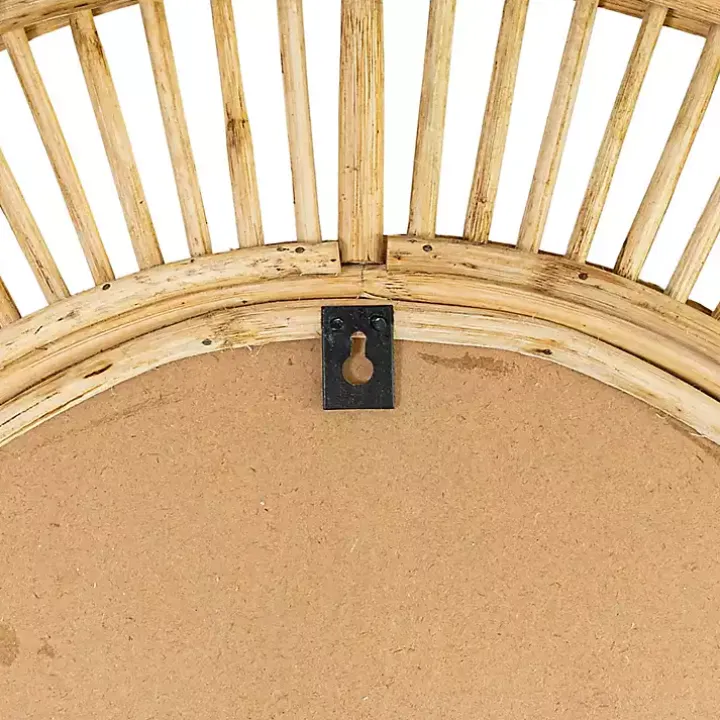 Natural Cane Arched Wall Mirror