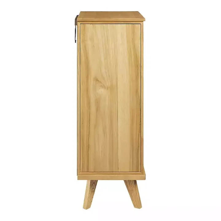 Natural Cane Jewelry Armoire