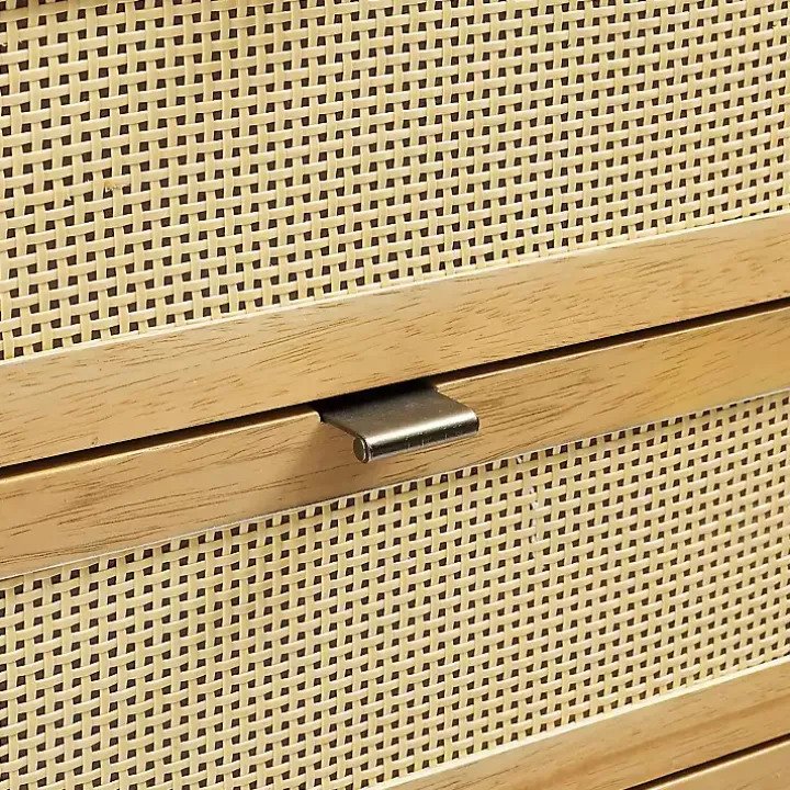 Natural Cane Jewelry Armoire