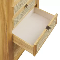 Natural Cane Jewelry Armoire