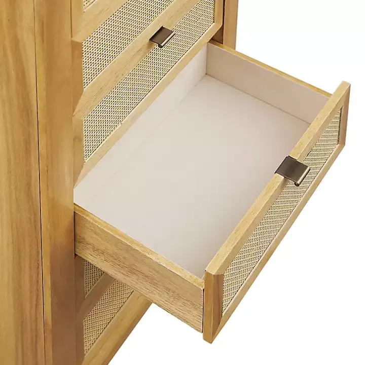 Natural Cane Jewelry Armoire