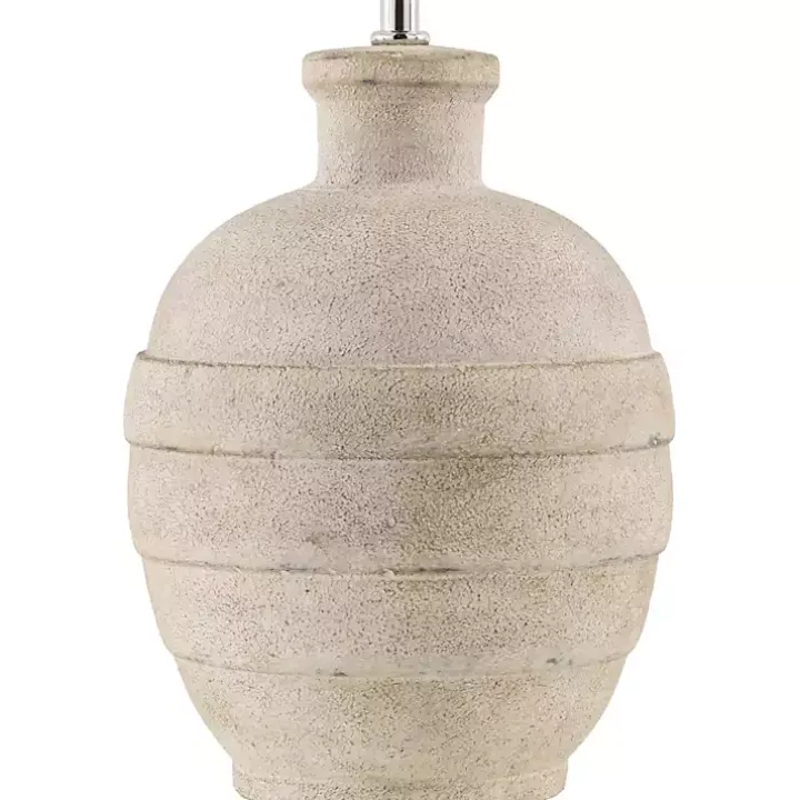 Natural Ceramic 2-pc. Lamps with Seagrass Shades