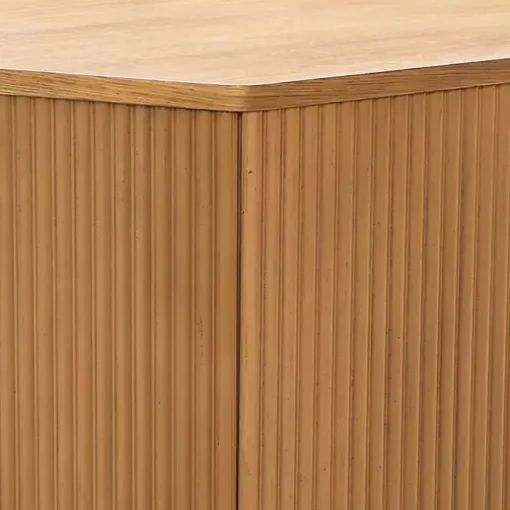 Natural Fluted Hexagon Coffee Table