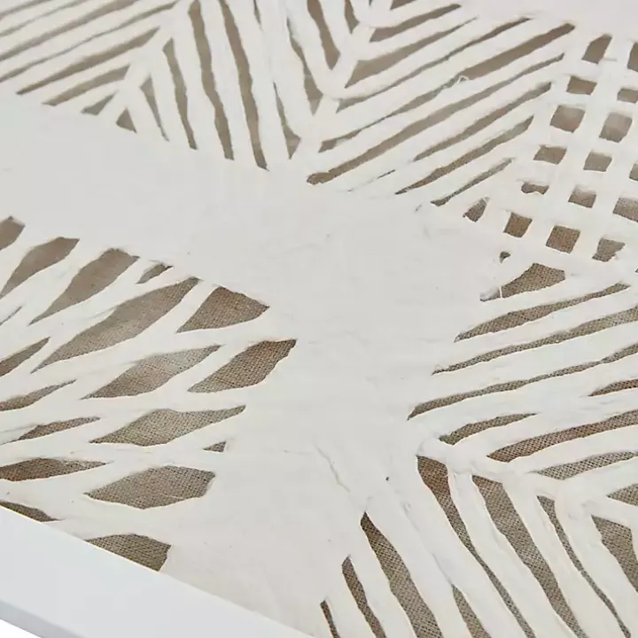 Natural Geometric Rice Paper Framed Art, Set of 2