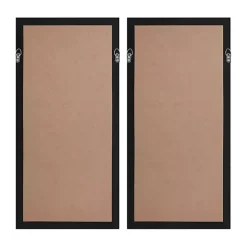 Natural Geometric Rice Paper Framed Art, Set of 2