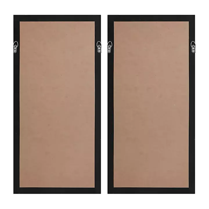 Natural Geometric Rice Paper Framed Art, Set of 2