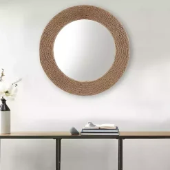 Natural Jute Round Wall Mirror