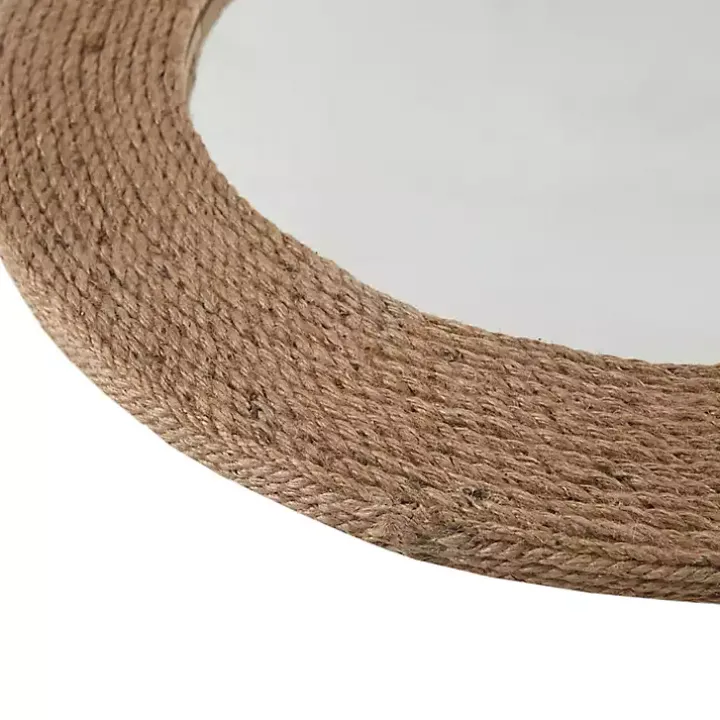 Natural Jute Round Wall Mirror