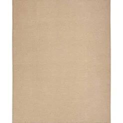 Natural Jute Solid Woven Area Rug, 7x9