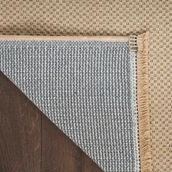 Natural Jute Solid Woven Area Rug, 5x7