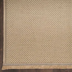Natural Jute Solid Woven Area Rug, 5x7