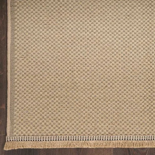 Natural Jute Solid Woven Area Rug, 5x7