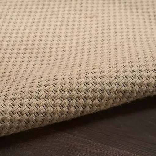 Natural Jute Solid Woven Area Rug, 5x7