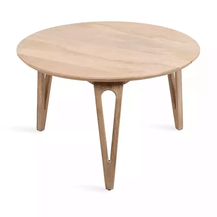 Natural Mango Wood Round Kershaw Coffee Table
