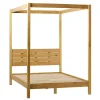 Natural Pine Canopy Full Bed