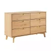 Natural Pine 6-Drawer Dresser