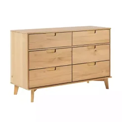 Natural Pine 6-Drawer Dresser