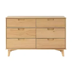 Natural Pine 6-Drawer Dresser