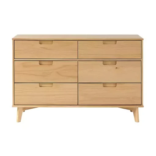 Natural Pine 6-Drawer Dresser